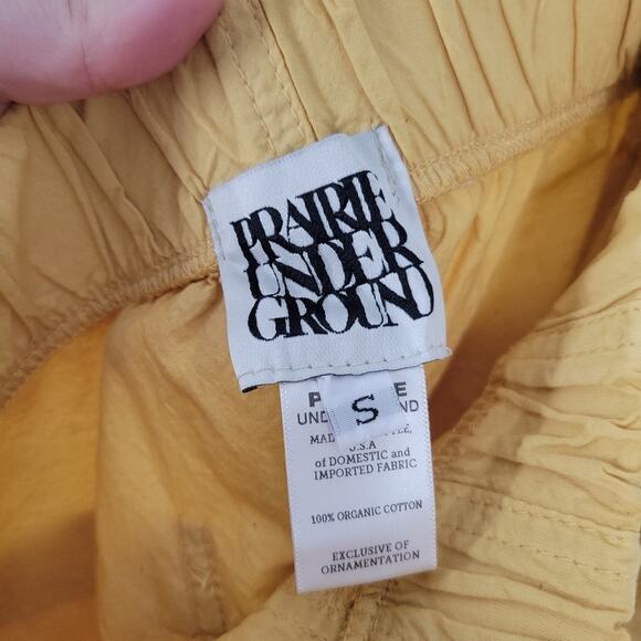 Prairie Underground Yellow High Rise Straight Leg Cotton Pants S - Picture 6 of 8